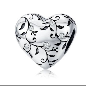 925 Sterling Silver Heart Charm